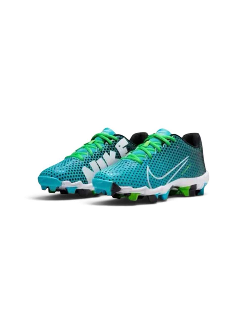 Nike Hyperdiamond 4 Keystone Youth Girls Softball Cleats Teal Green Size 2.5Y